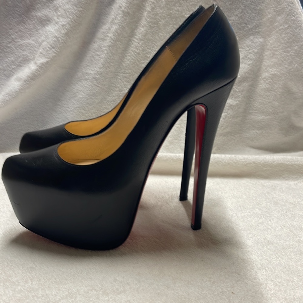 Christian Louboutin platform stilettos leather. Black. Great shape. Like new. - Picture 2 of 14